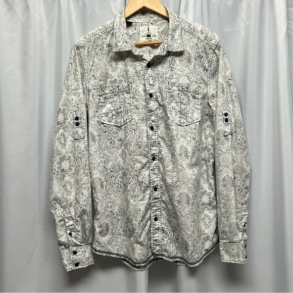 I Jeans By Buffalo Floral & Medallion Print Button Down Shirt - Size Large - Picture 1 of 11